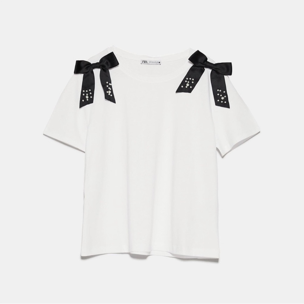 Zara black and white shirt